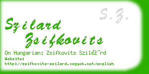 szilard zsifkovits business card